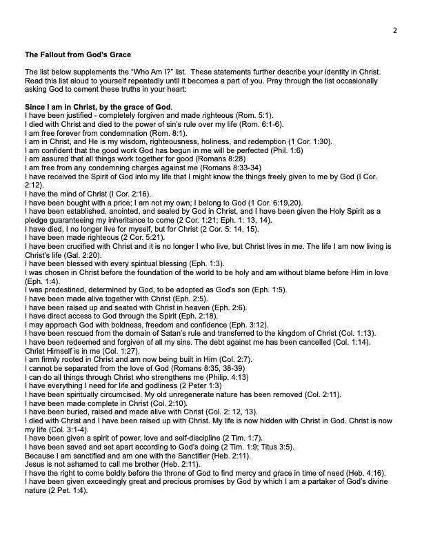 Identity In Christ Page 2